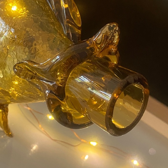 1960s I Empty Crackle Glass Horizontal Fish Wine Bottle - Picture 11 of 16